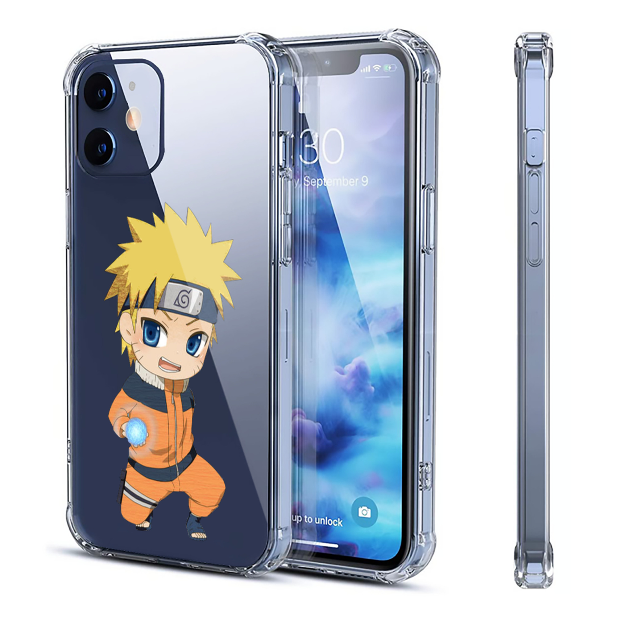 （画像用） NARUTO -ナルト- うずまき ナルト Uzumaki Naruto 【iPhone 12シリーズ対応】透明スマホケース（クリアソフトケース）